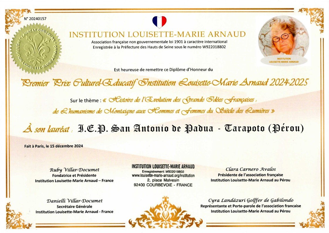 Laureat du Concours Culturel-Educatif Institution Louisette-Marie Arnaud 2021